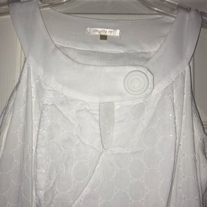 White eyelet dress GUC size M.